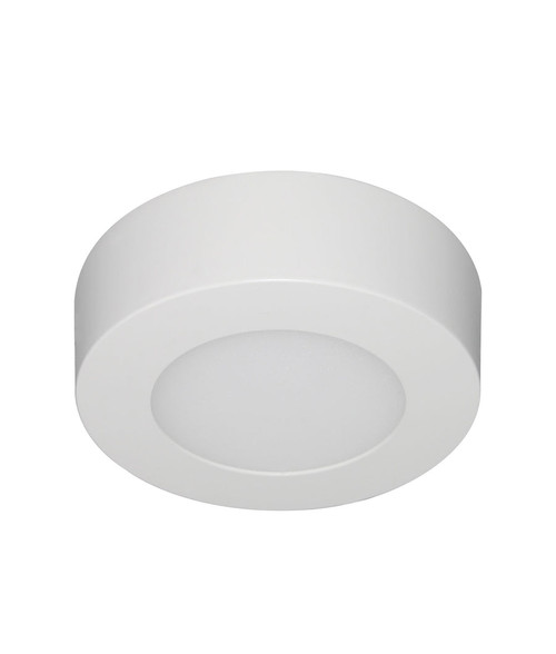 Round Tri-Colour LED Oyster Light In White 6W IP40