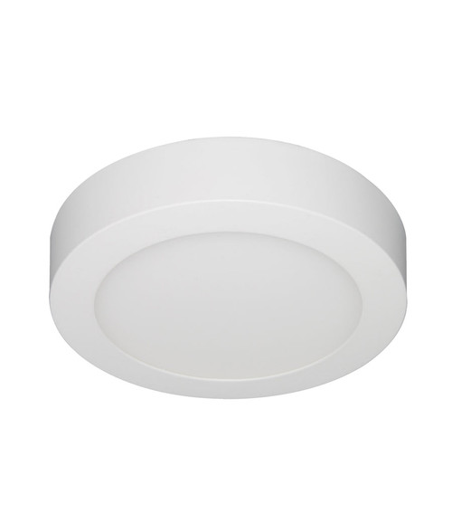 Medium Round Tri-Colour LED Oyster Light In White 12W IP40