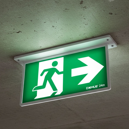 Emergency Exit Light White 24m Recessed 2 Hours Maintained/Non-Maintained Commercial Grade