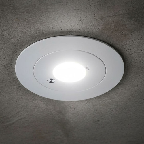 Emergency Light White Round 3.5W Recessed Non-Maintained Commercial Grade D63