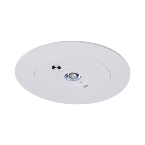 Emergency Light White Round 1.8W Recessed Non-Maintained Commercial Grade D40