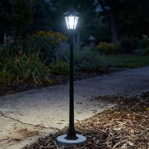 Solar Lamp Post With Motion Sensor Straight Head 200lm IP44 1870mm