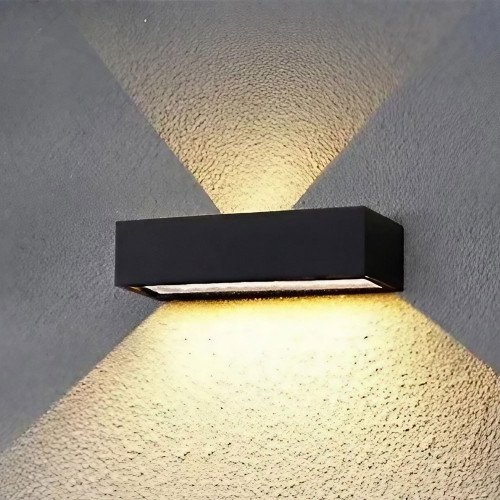 Solar LED Up-Down Wall Light Black 500lm IP44