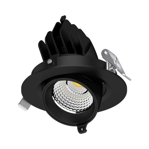 Modern Gimble Dimmable Tri Colour Temp LED Downlight In Black 13W 880lm