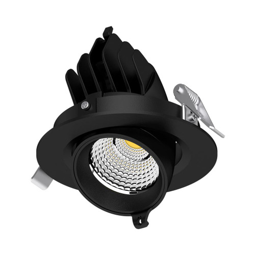 Gimble Dimmable Tri Colour Temp LED Downlight In Black 13W 880lm
