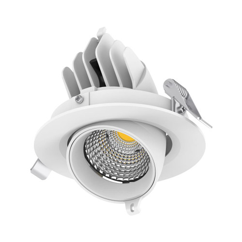 Gimble Dimmable Tri Colour Temp LED Downlight In White 13W 880lm