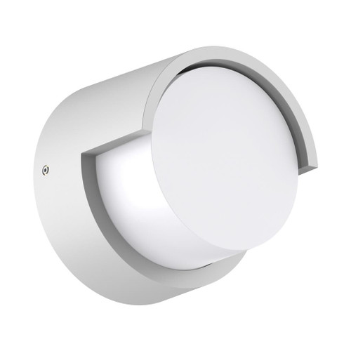 Modern Rounded Tri Colour Temp LED Down Wall Light In White 5W 390lm