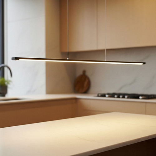 Pendant Light Suspended Linear LED 153cm Tri-CCT Dimmable 30W 1500lm Black