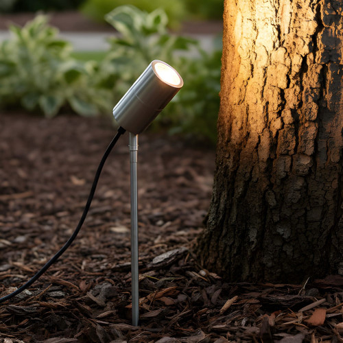 Garden Spike Light Marine Grade Stainless Steel Tri-CCT MR16 6W 550lm IP65 12V DC
