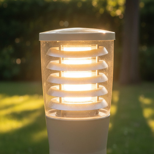 Bollard Head Light Beige Aluminium E27 25W IP54