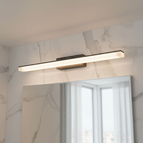 LED Vanity Wall Light Black Aluminium 535mm Tri-CCT 12W 1339lm Dimmable IP44