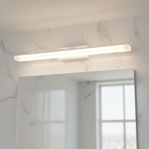 LED Vanity Wall Light White Aluminium 70cm Tri-CCT 16W 1880lm Dimmable IP44