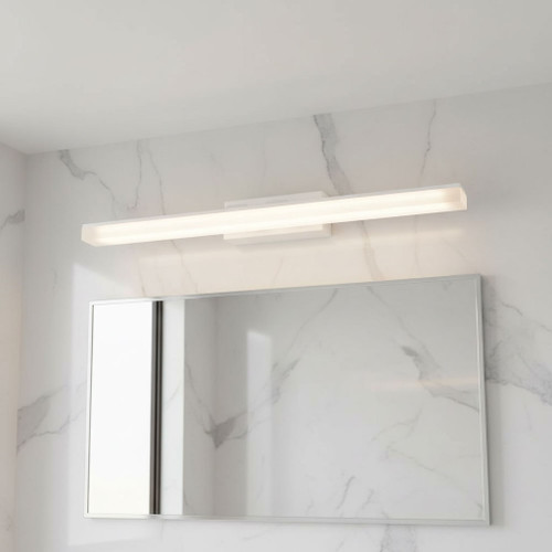 LED Vanity Wall Light White Aluminium 535mm Tri-CCT 12W 1339lm Dimmable IP44