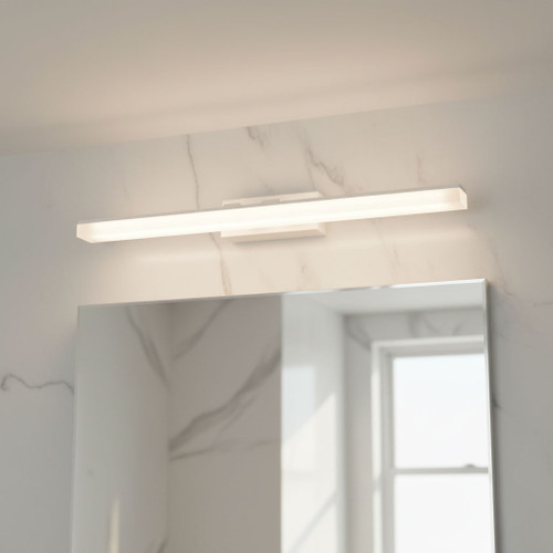 LED Vanity Wall Light White Aluminium 37cm Tri-CCT 8W 931lm Dimmable IP44