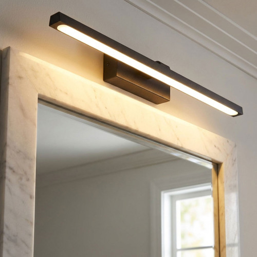 LED Vanity Light Black Aluminium 365mm Tri-CCT 8W 762lm Dimmable IP44