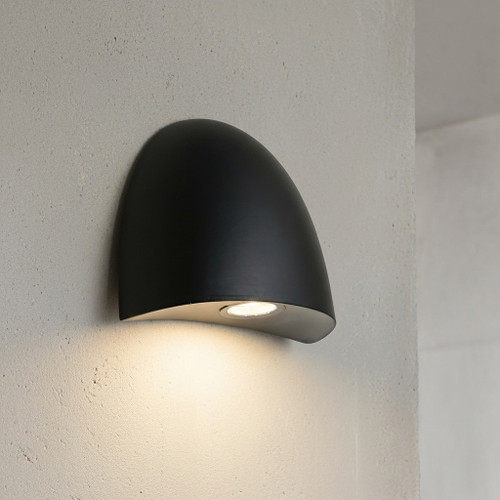 Wall Light Black 112mm Tri-CCT 6W 345lm IP54