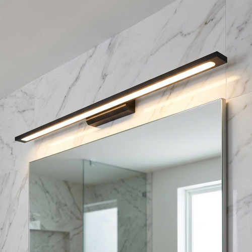 LED Vanity Light Black Metal 86cm 4000K 20W 1685lm Dimmable