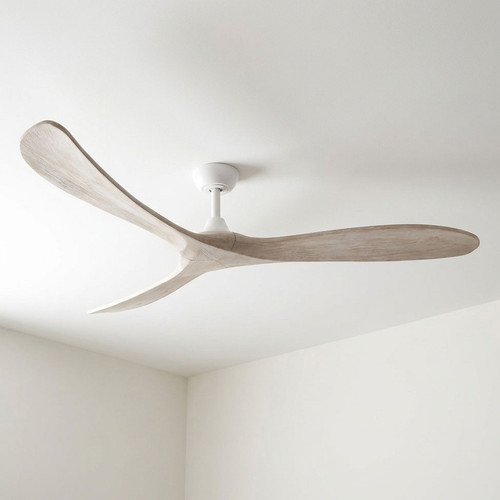183cm 72-inch White-Oak DC Ceiling Fan Remote Control 6 Speed