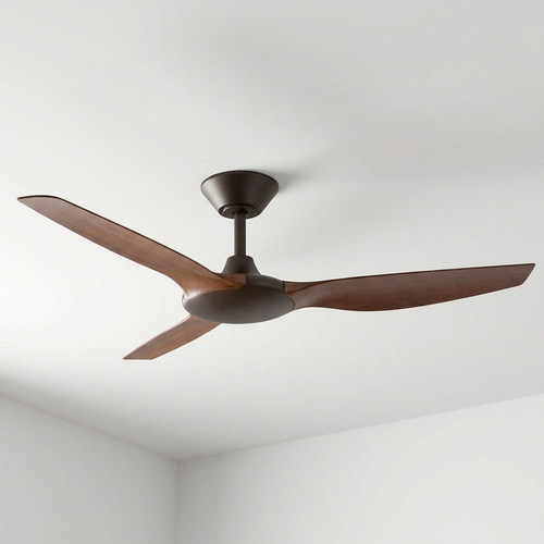 142cm 56-inch Bronze-Koa DC Ceiling Fan Remote Control 3 Blade 40W 6 Speed