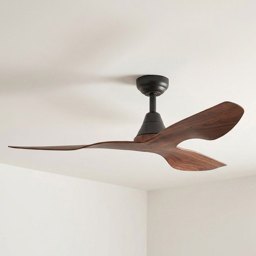 114cm 45-inch Black-Walnut DC Ceiling Fan Remote Control 3 Blade 15W 6 Speed