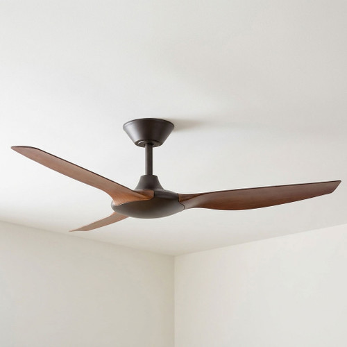 132cm 52-inch Bronze-Koa DC Ceiling Fan Remote Control 3 Blade 40W 6 Speed