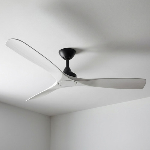 Noble 152cm 60-inch Black-Ivory DC Ceiling Fan Remote Control 3 Blade 35W 6 Speed