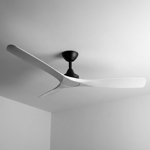 Noble 152cm 60-inch Black-White DC Ceiling Fan Remote Control 3 Blade 35W 6 Speed