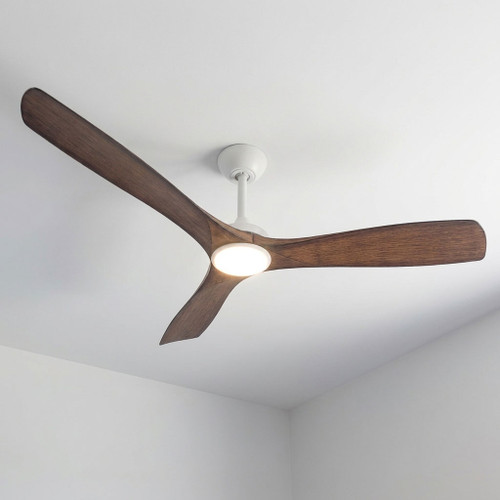 152cm 60-inch White-Koa DC Ceiling Fan With Light Remote Control 3 Blade 35W