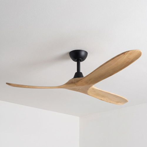 152cm 60-inch Black-Timber DC Ceiling Fan Remote Control 3 Blade 39W 6 Speed