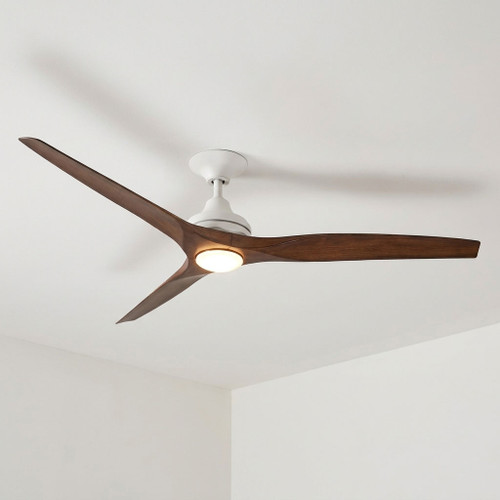 152cm 60-inch White-Koa AC Ceiling Fan With Light 3 Blade 80W