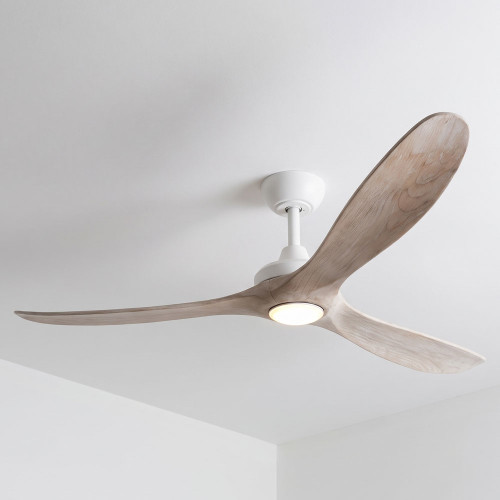 254cm 100-inch White-Oak DC Ceiling Fan With Light Remote Control 3 Blade 50W