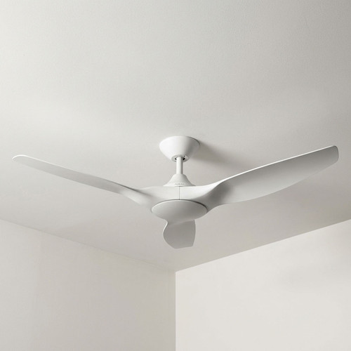 132cm 52-inch White DC Ceiling Fan Remote Control 3 Blade 25W 9 Speed