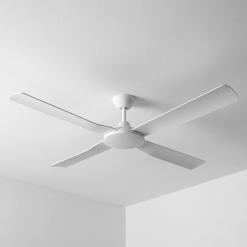 Aperture 132cm 52-inch White DC Ceiling Fan Remote Control 4 Blade 40W 7 Speed