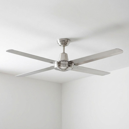 142cm 56-inch Stainless-Steel AC Ceiling Fan 4 Blade 75W 3 Speed Marine Grade