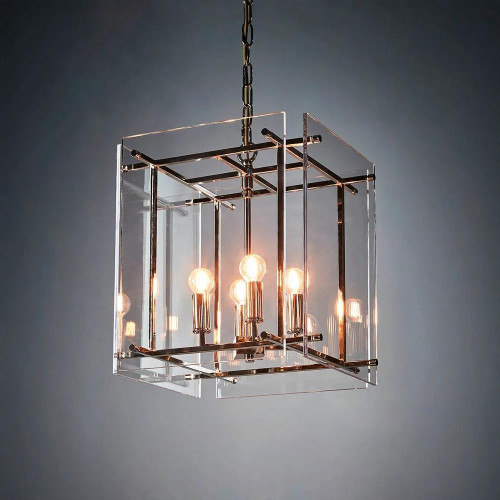 Pendant Light Shiny Nickel 4 Light 36cm E14 40W