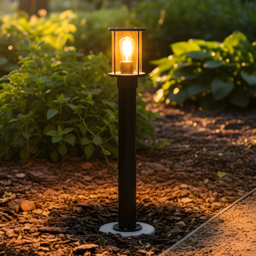 Bollard Light Clear Glass E27 25W 240V IP54 1168mm Commercial Grade