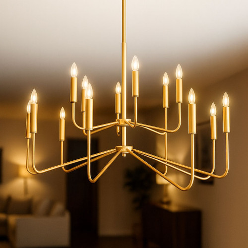 Pendant Light Gold 124cm E14 40W