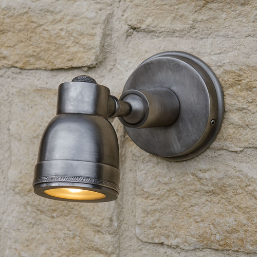 Wall Light Antique Silver Rotatable Head GU10 40W IP54