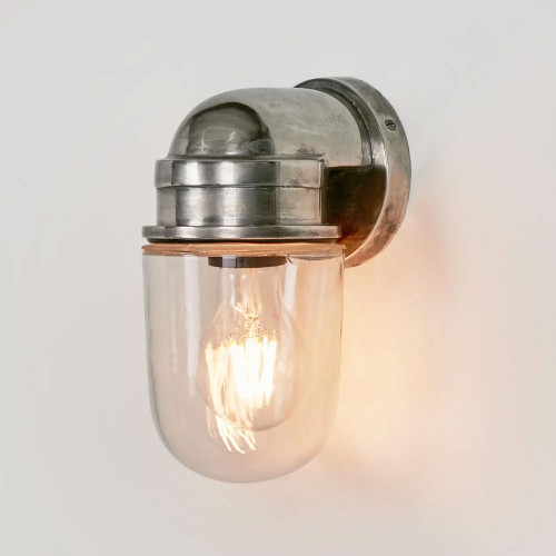 Wall Light Silver E27 40W IP54 Industrial Maritime