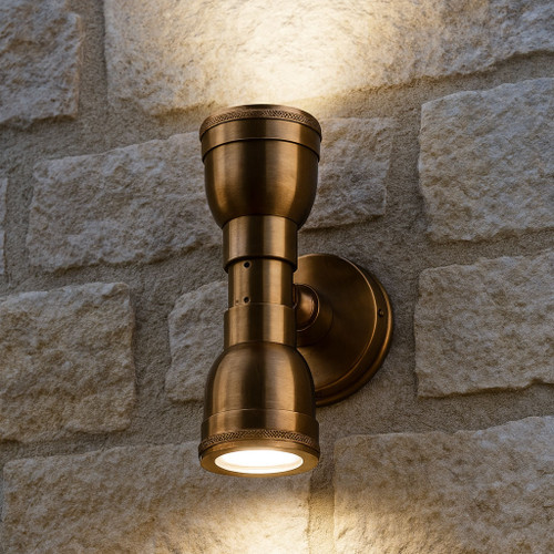Up Down Wall Light Brass GU10 40W 240V IP54
