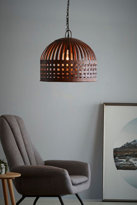 Pendant Light Rust Iron 33cm E27