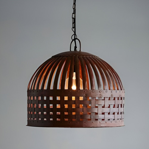 Pendant Light Rust Iron 33cm E27