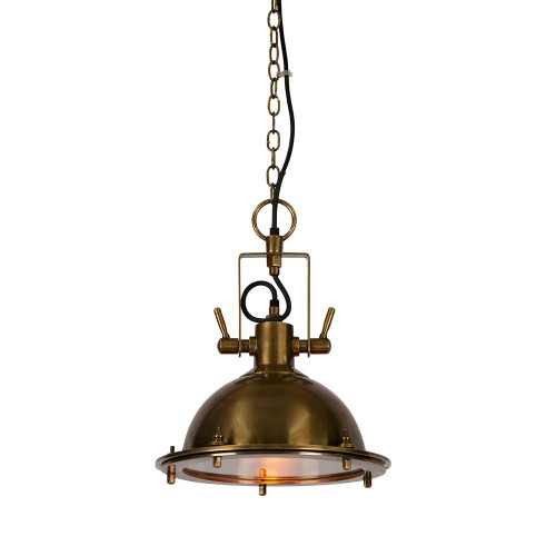 Pendant Light Antique Brass Dome 29cm E27 40W