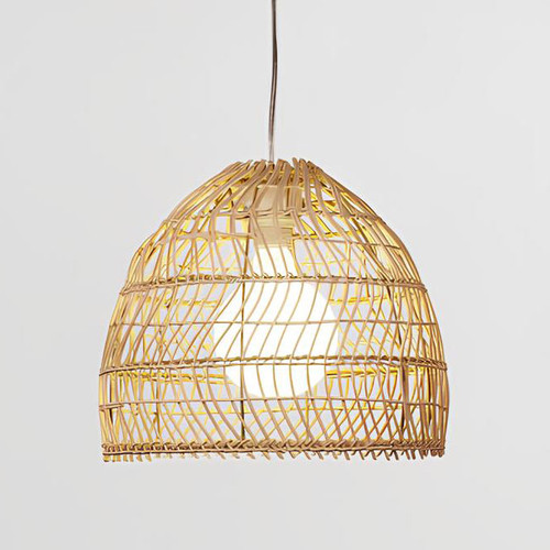 Pendant Light 35cm Natural Rattan E27 60W