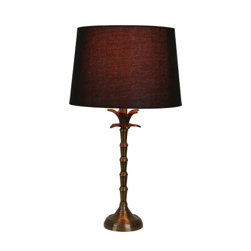 Table Lamp Brass Palm Tree Base E27 40W