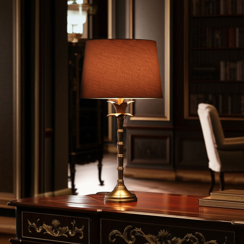 Table Lamp Brass Palm Tree Base E27 40W