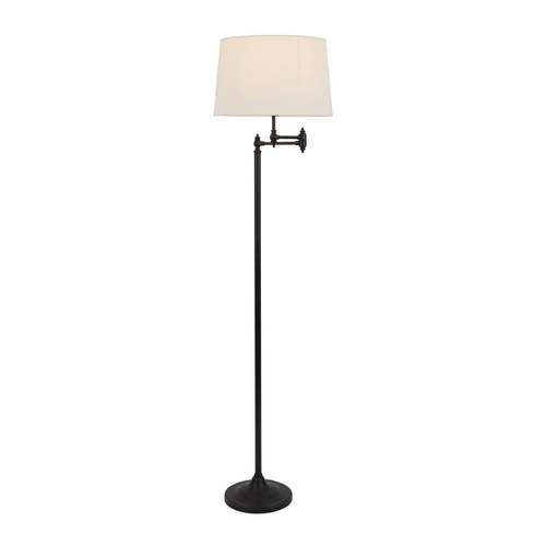 Floor Lamp Black Base 153cm B22 40W Swing Arm