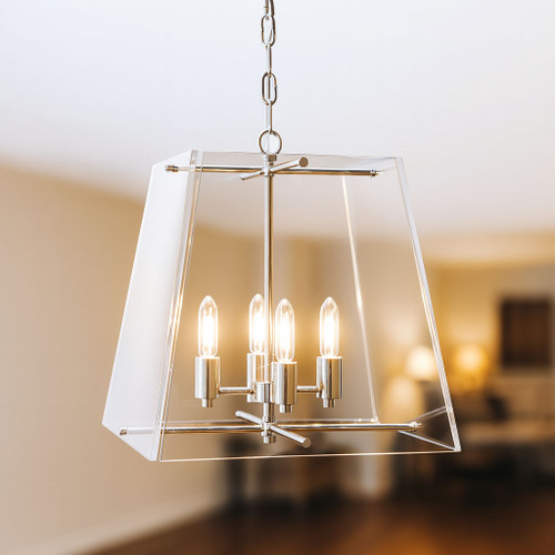 Pendant Light Nickel 48cm 4 Light E14 40W