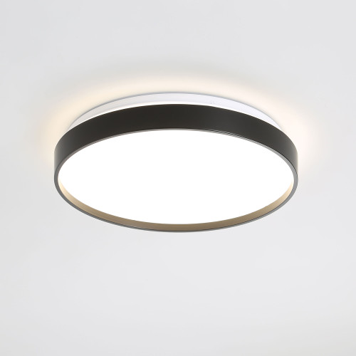 Oyster Light Black 38cm 24W Tri-CCT 1500lm Round