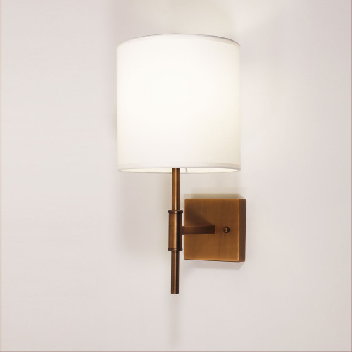 Wall Light Bronze With White Shade E27 60W